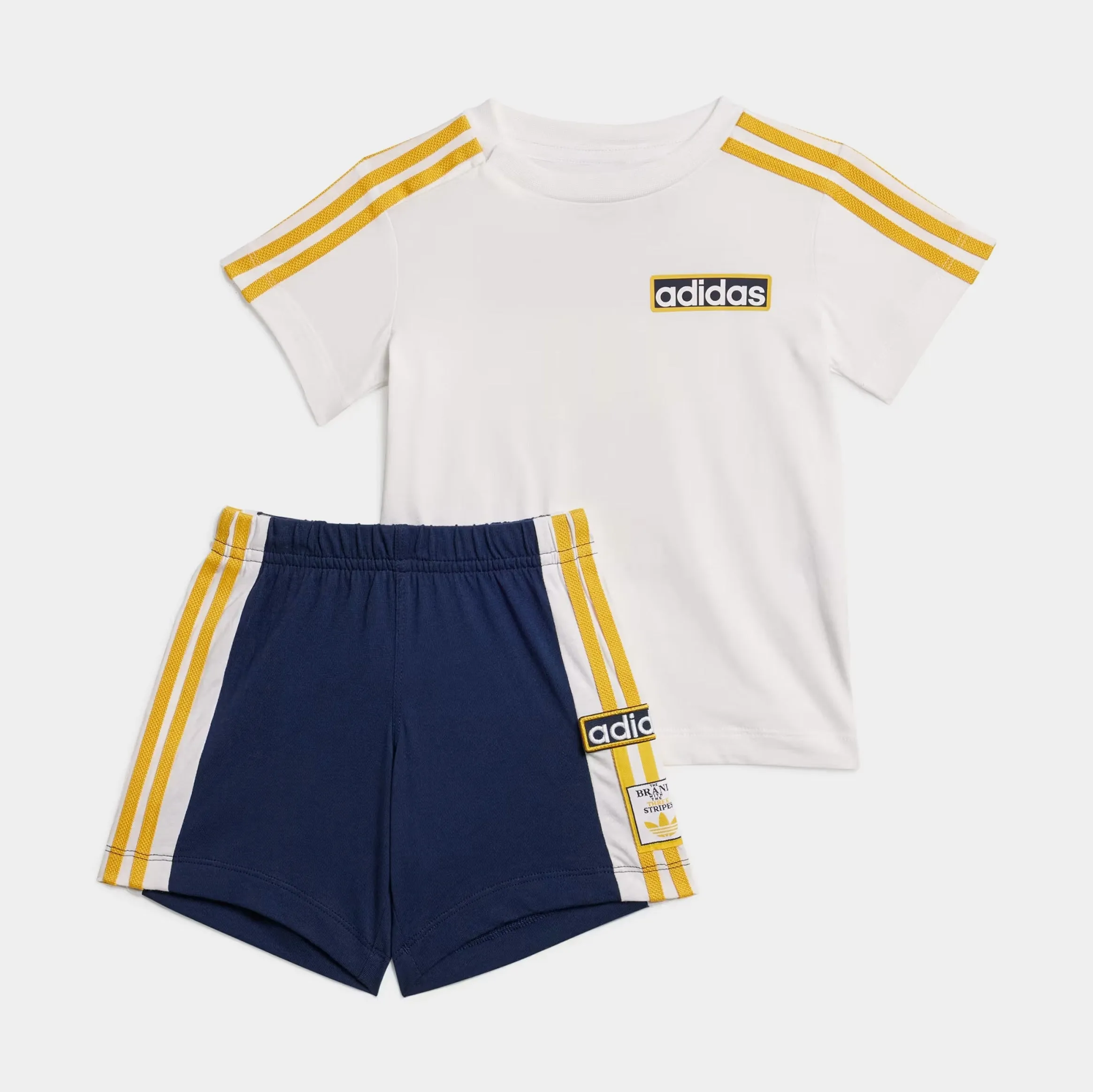 Adibreak Shirt and Short Infant Toddler Set (Blue/White)