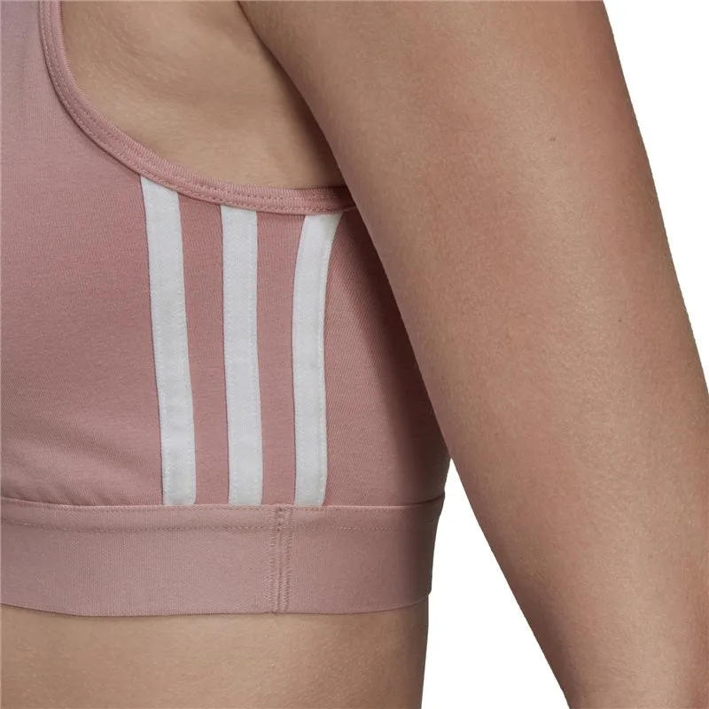 adidas Essentials 3 Stripes Crop Top - Womens - Wonder Mauve/White