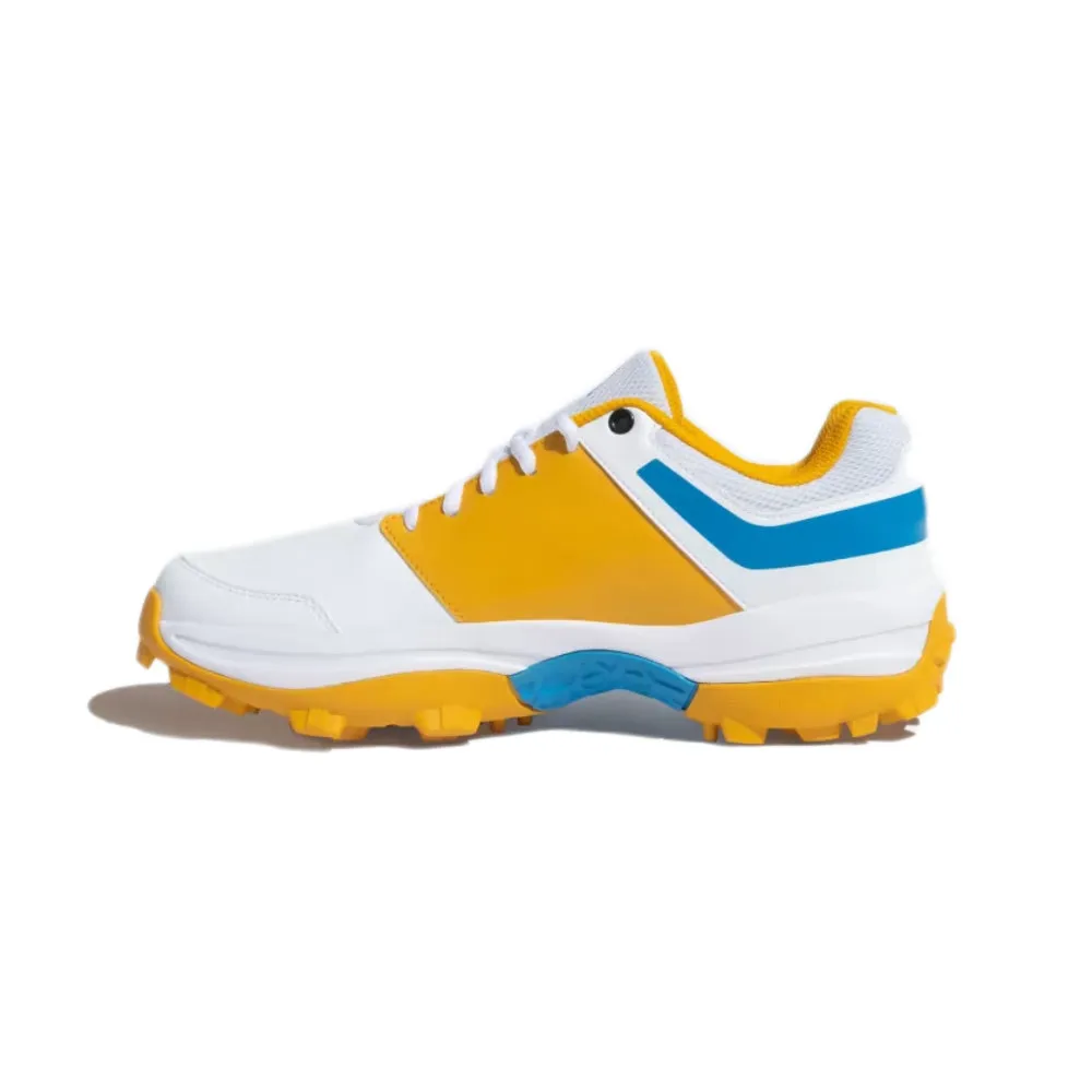 Adidas Men's Crinu 23 Cricket Shoe (Cloud White/Pulse Blue/Preloved Yellow)