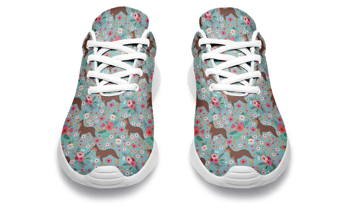 Australian Kelpie Flower Sneakers