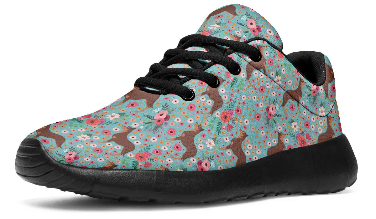 Australian Kelpie Flower Sneakers