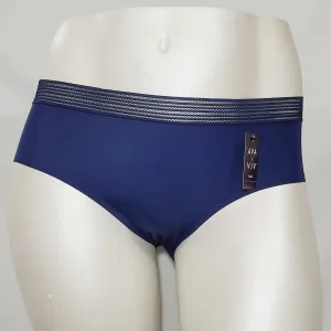 Ava & Viv Plus Size Laser Cut No Show Hipster Panty 3X Nighttime Blue