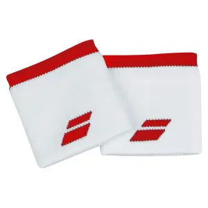 Babolat Logo WristBand, White/Tamato Red