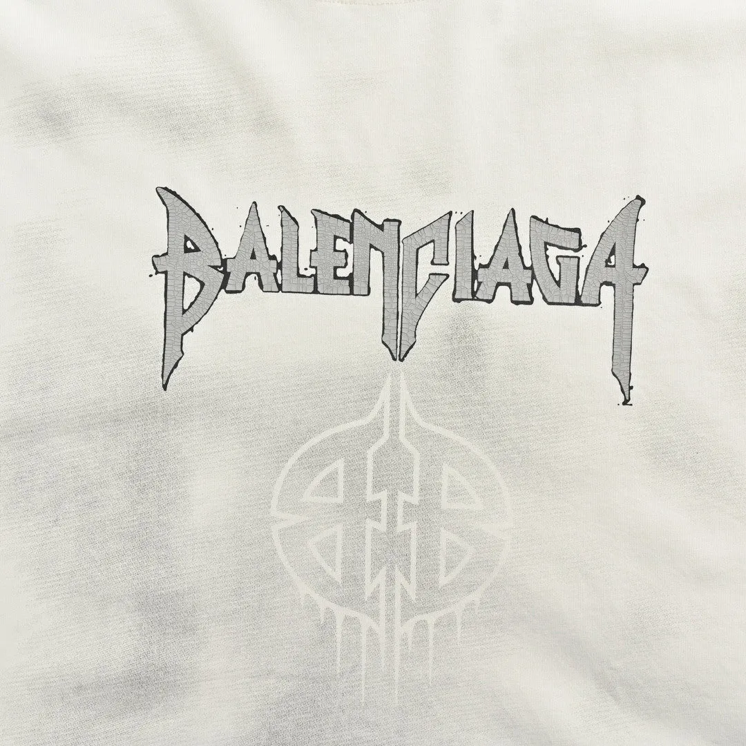 Balenciaga Gothic Logo T-Shirt (White)