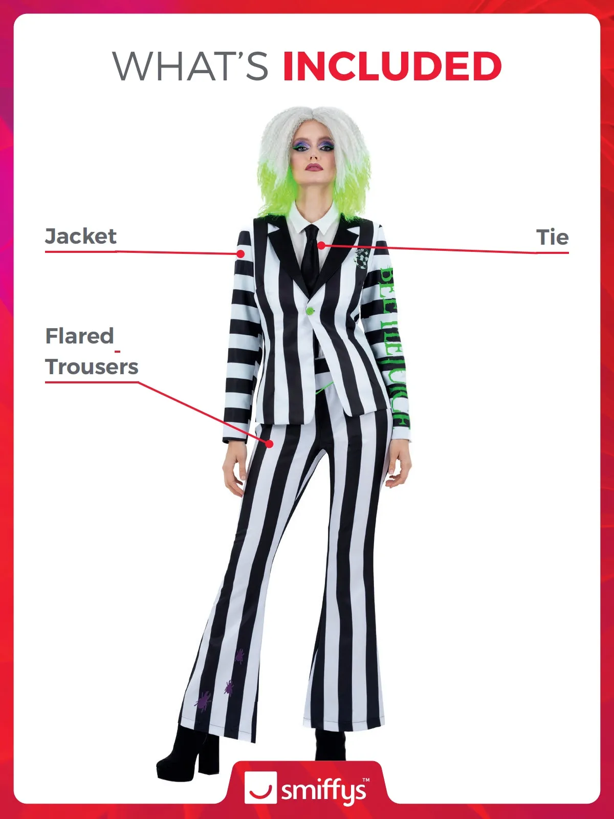 Beetlejuice Womens Costume