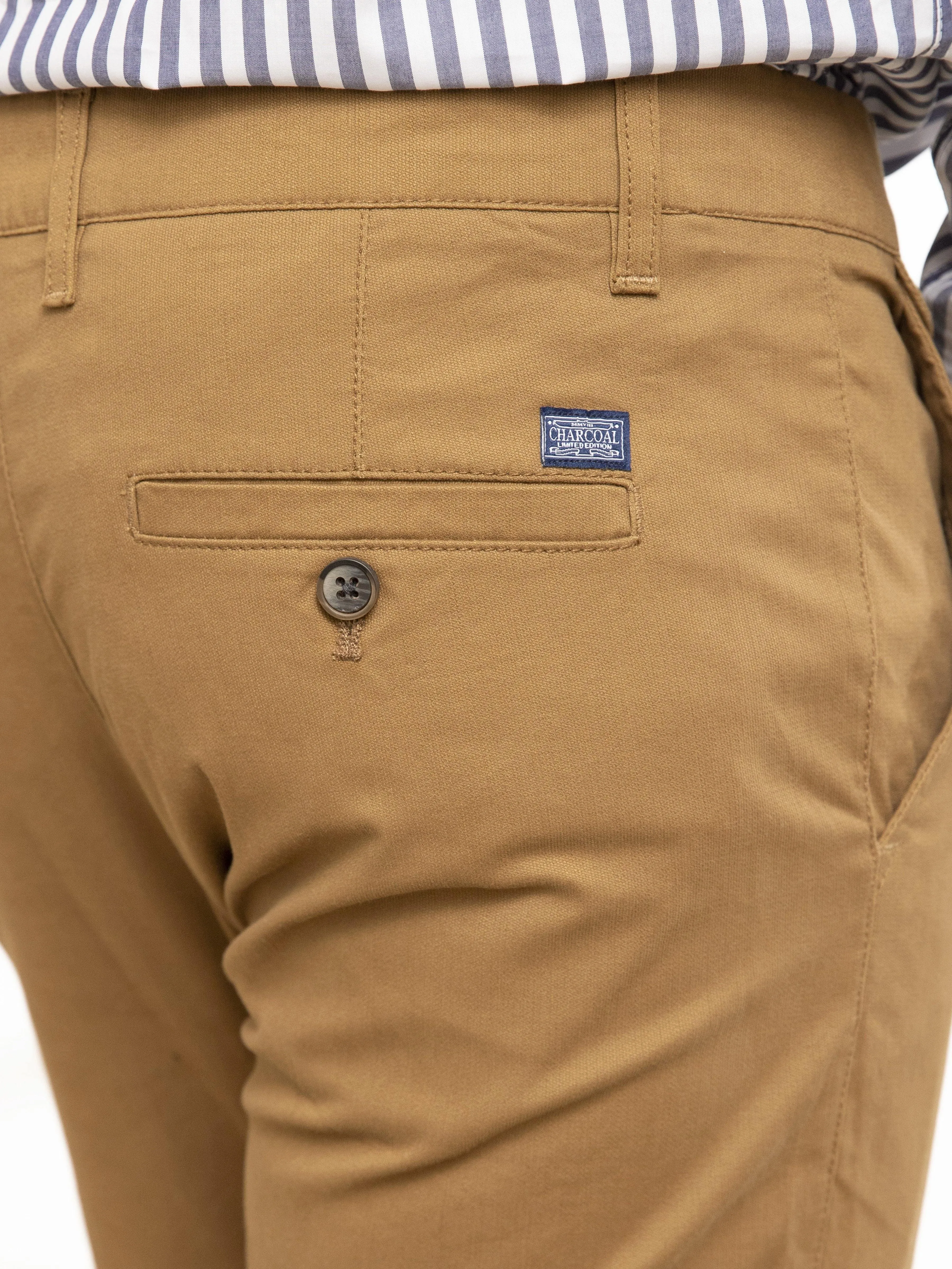 CASUAL PANT  SLIM FIT CROSS POCKET CAMEL