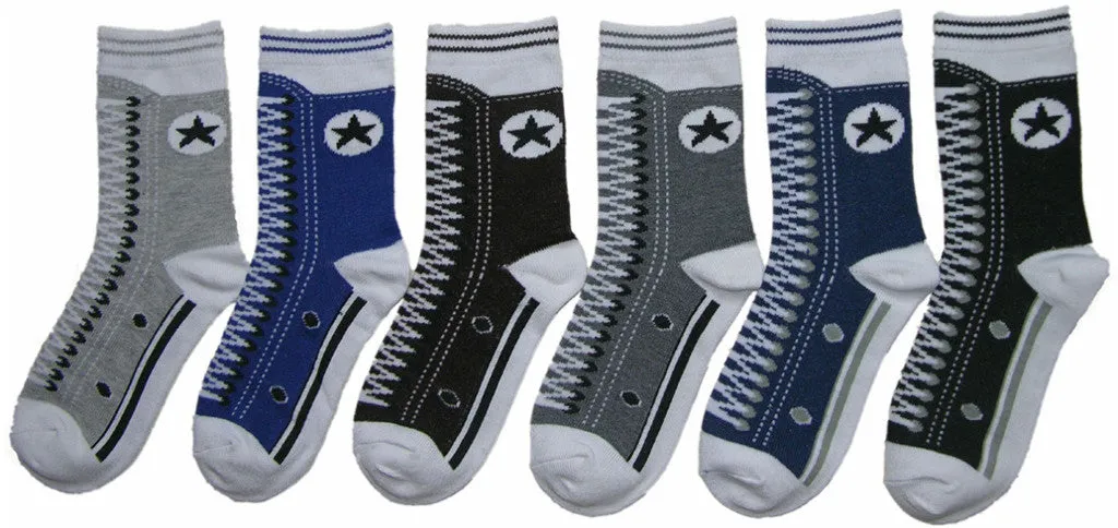 children's ankle socks - sneaker print - sizes 4-6 Case of 360