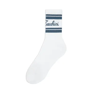 Clasico Script Logo Sock- Coronet Blue