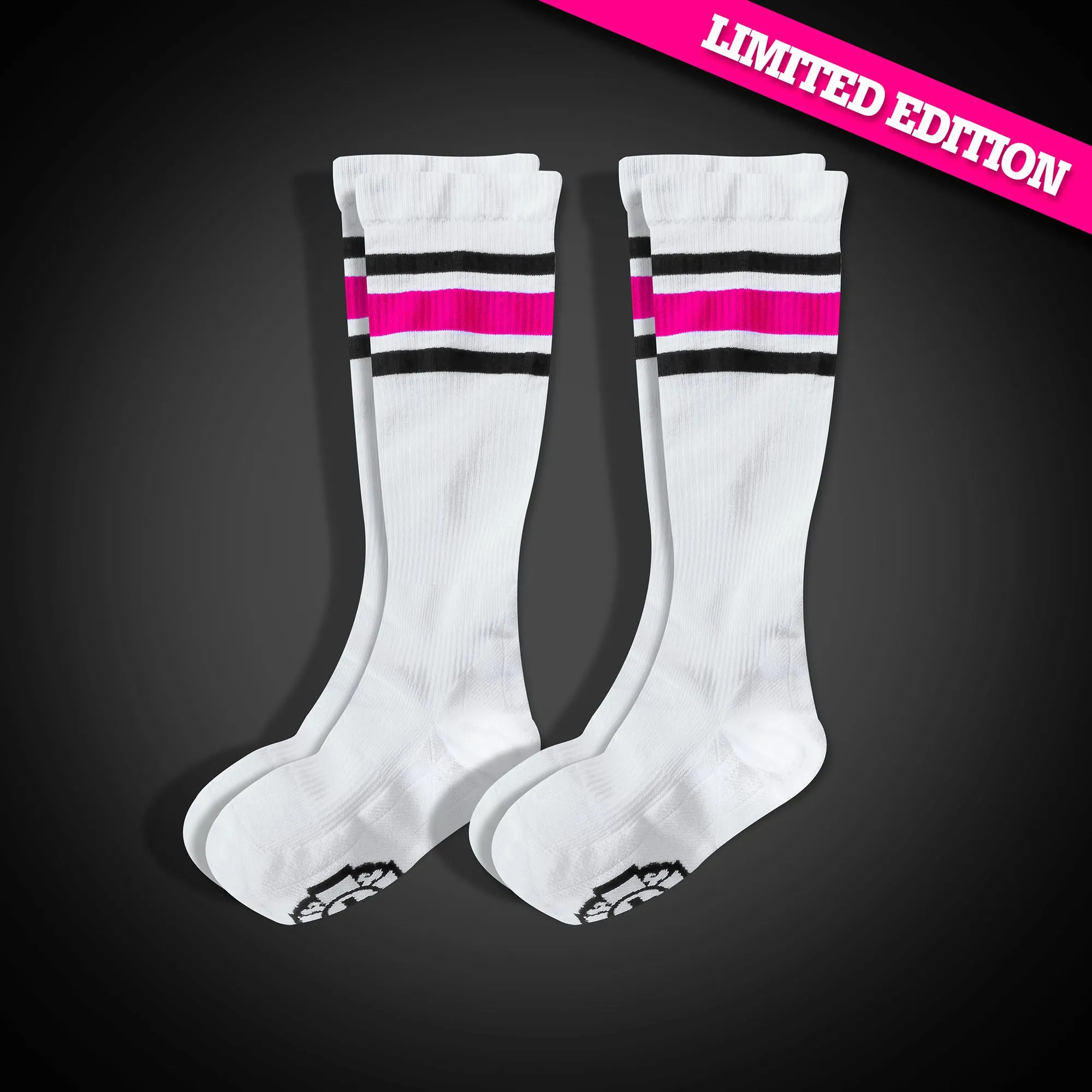 Compression Socks: PINK Stripes (2-Pack)