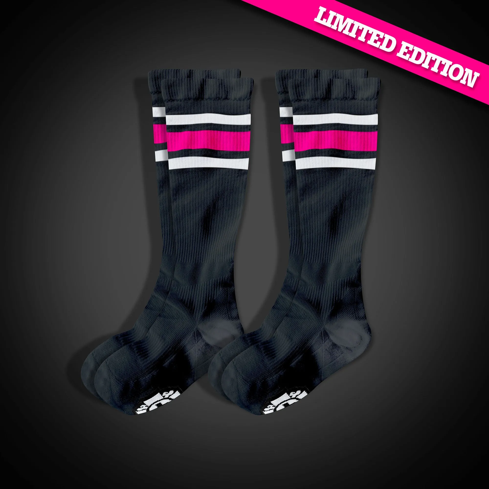 Compression Socks: PINK Stripes (2-Pack)