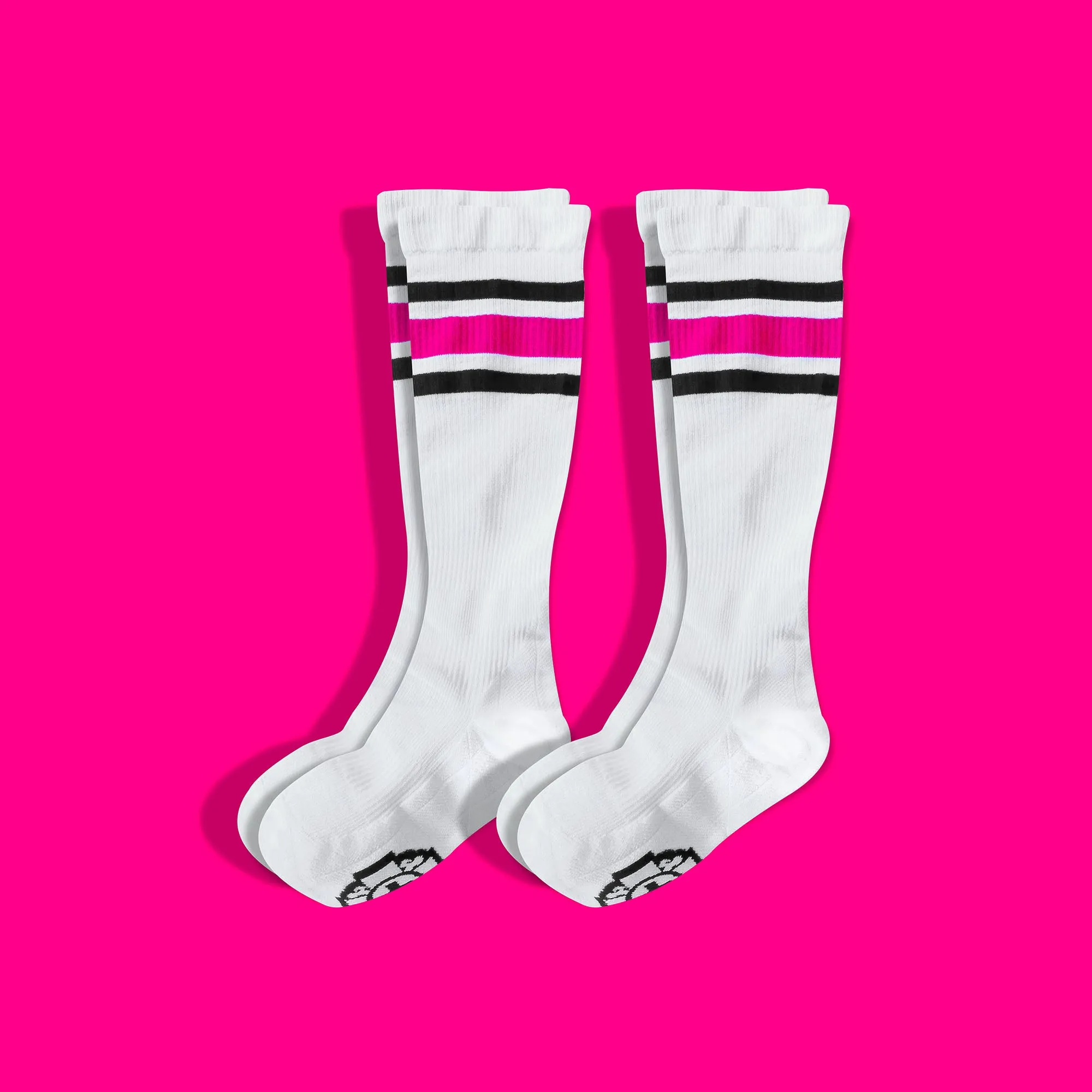 Compression Socks: PINK Stripes (2-Pack)