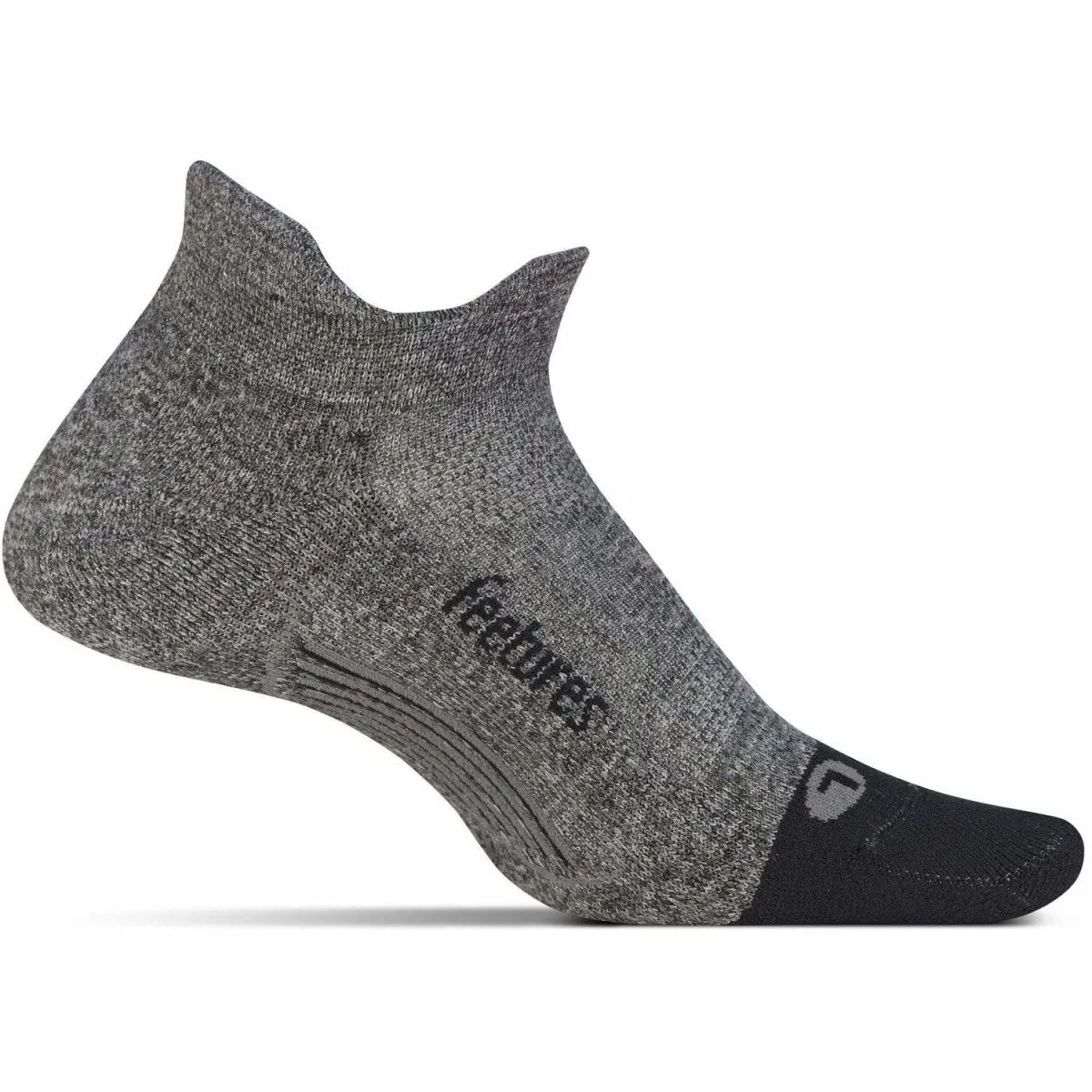 Feetures Elite Max Cushion No Show Tab Grey