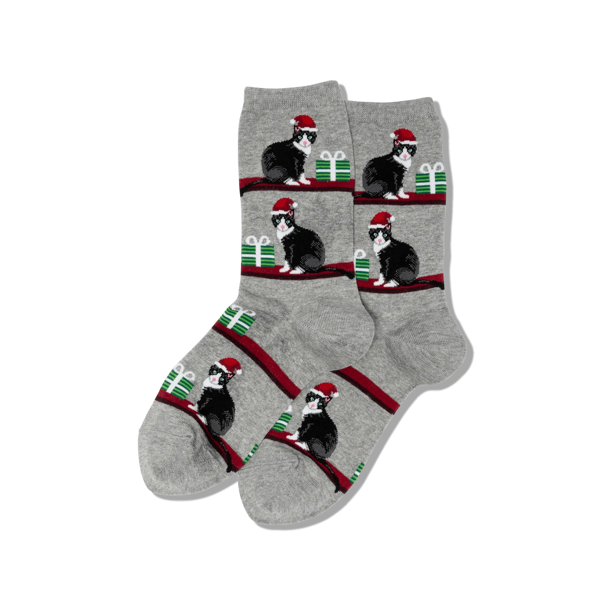 HOTSOX Women's Christmas Cats Crew Socks