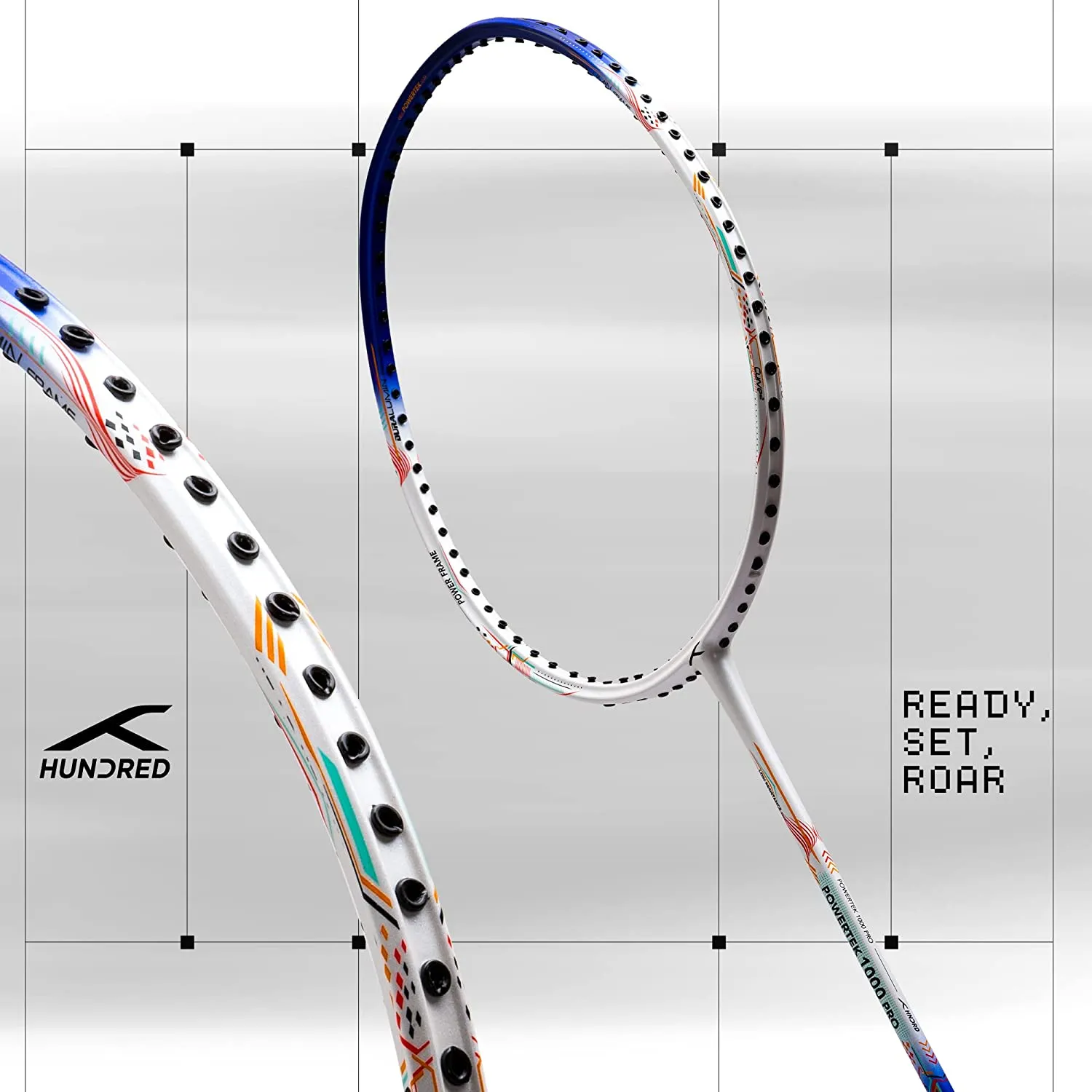 Hundred Powertek 1000 Pro Graphite Strung Badminton Racquet