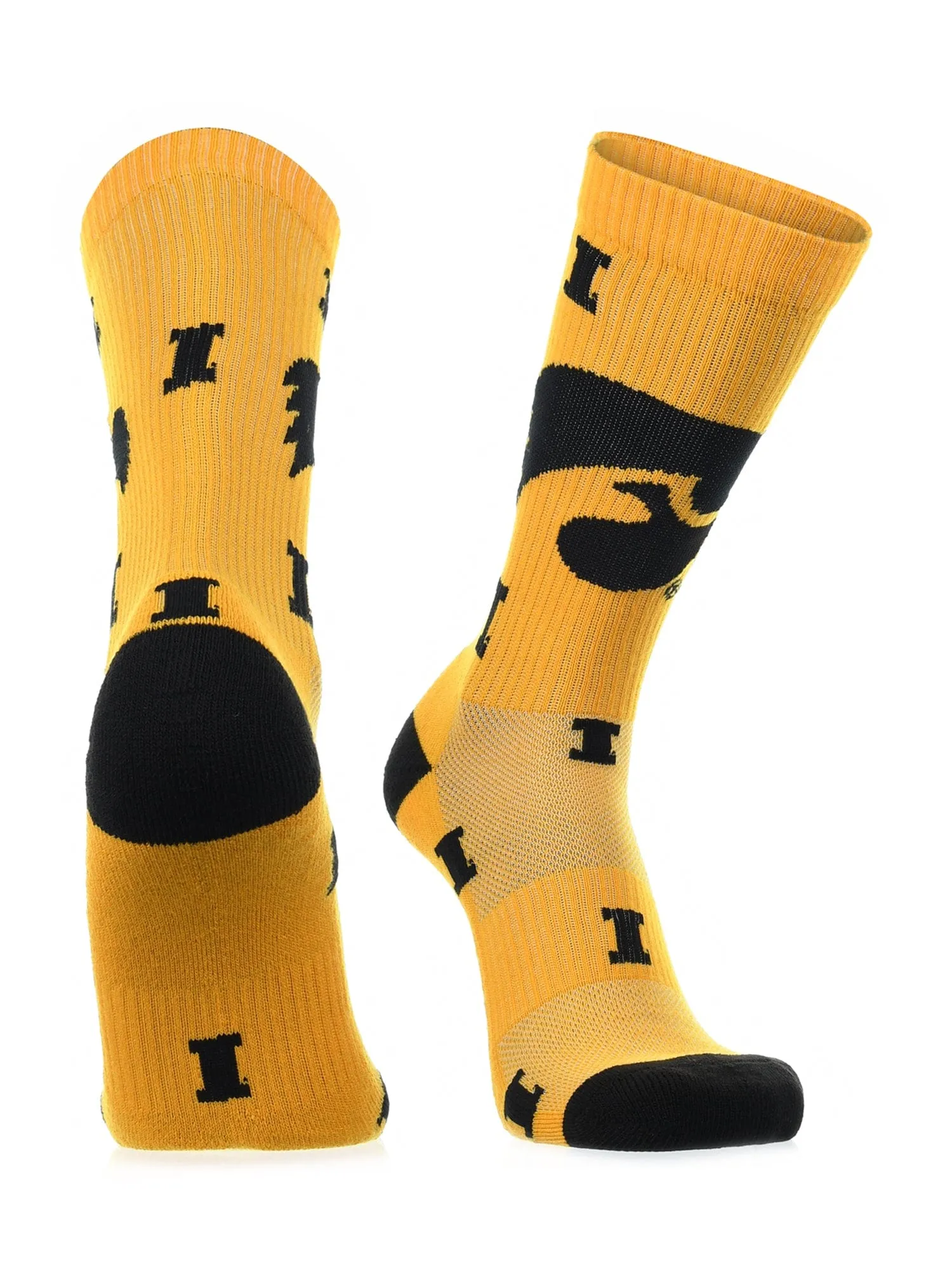 Iowa Hawkeyes Socks Crew Length Sock Mayhem