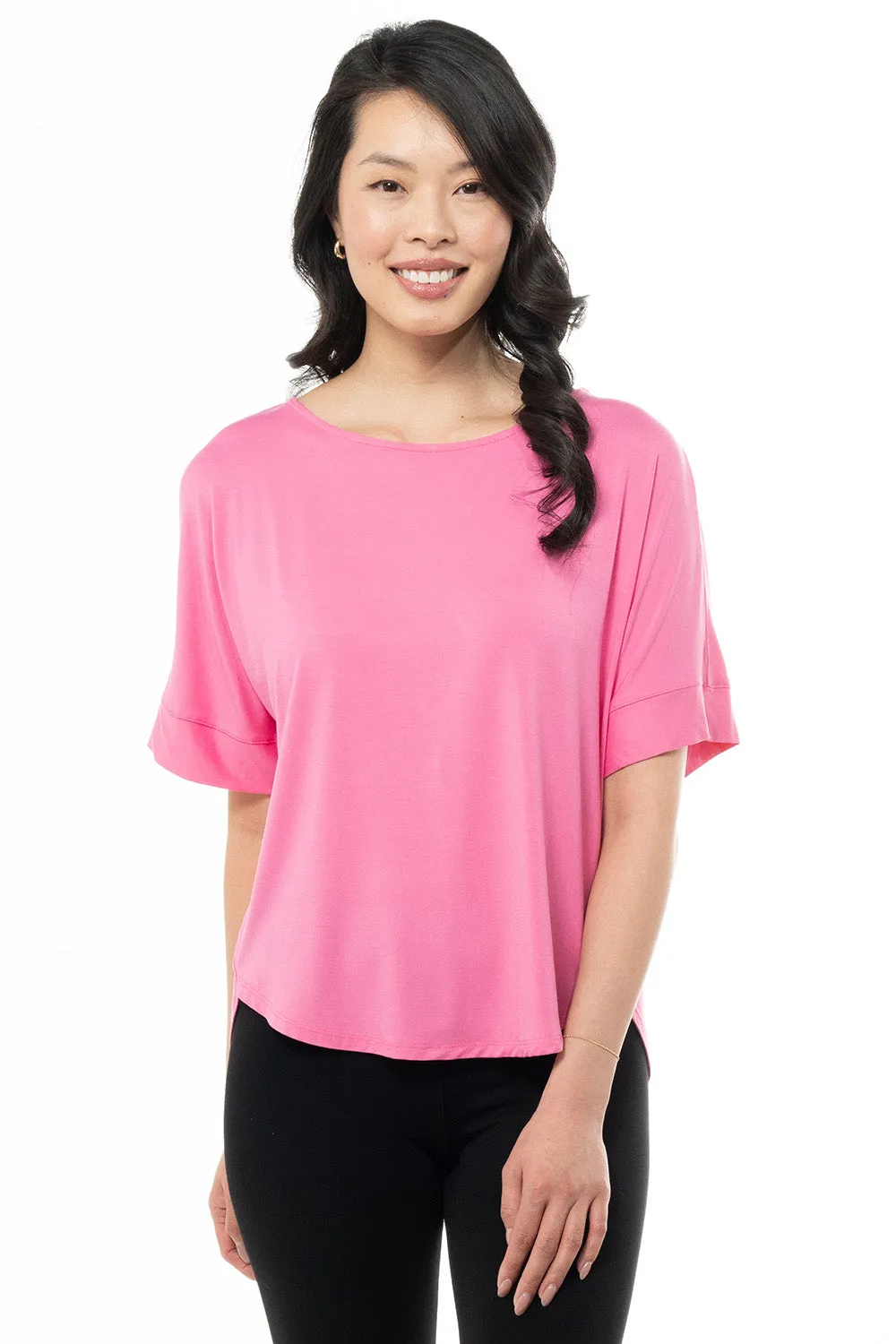 Laura Relaxed-Fit Bamboo Blouse - Wild Orchid