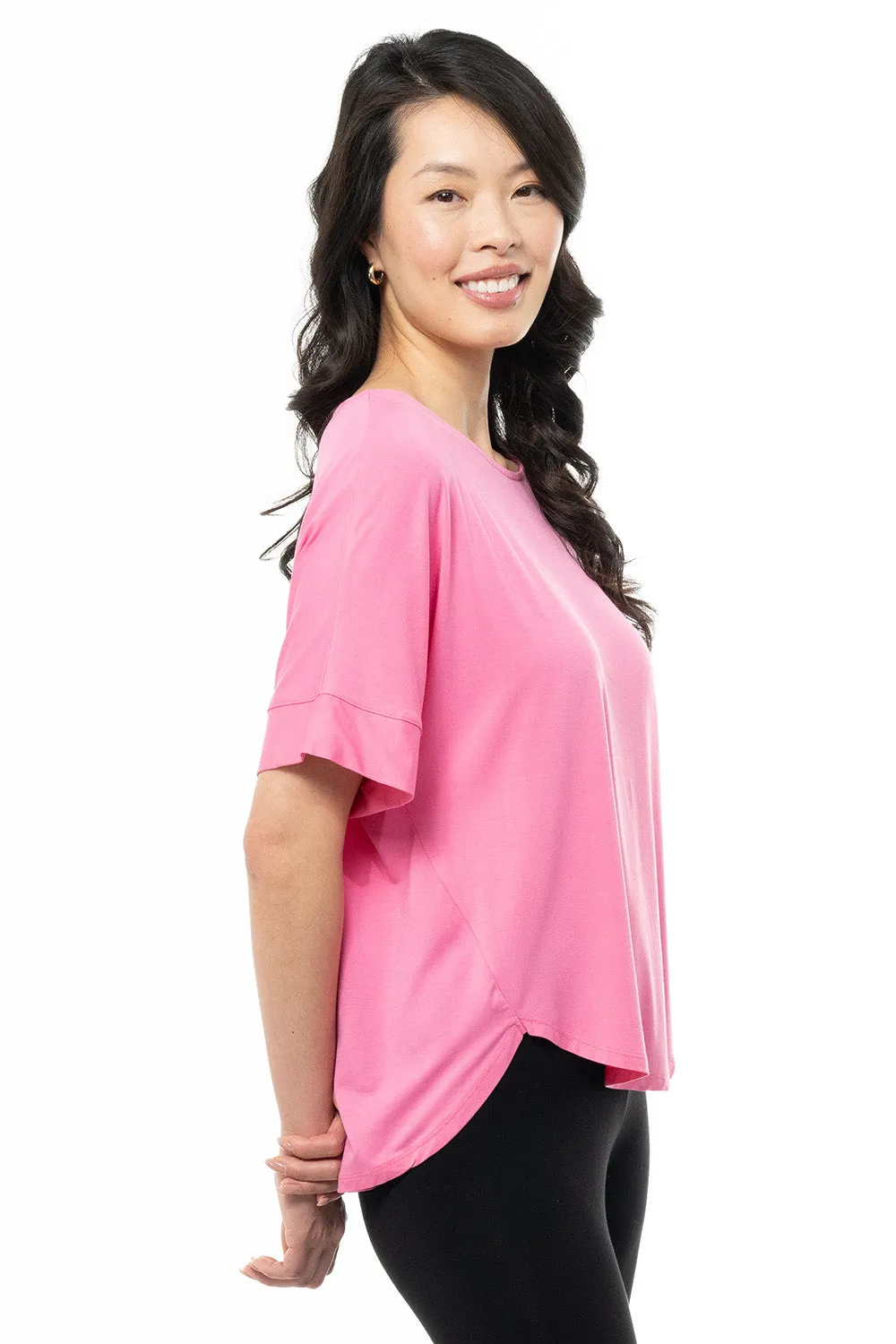 Laura Relaxed-Fit Bamboo Blouse - Wild Orchid