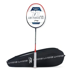 Li-Ning AIR FORCE 77 G2 strung Carbon Fibre Badminton Racket (Navy/Red) with Free Full Cover