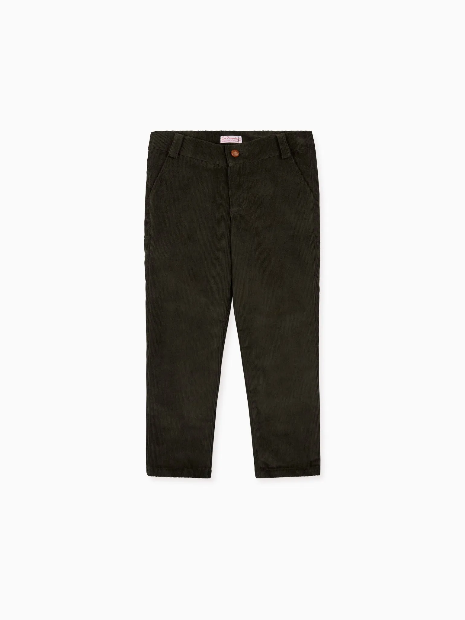 Olive Green Reinaldo Corduroy Boy Trousers