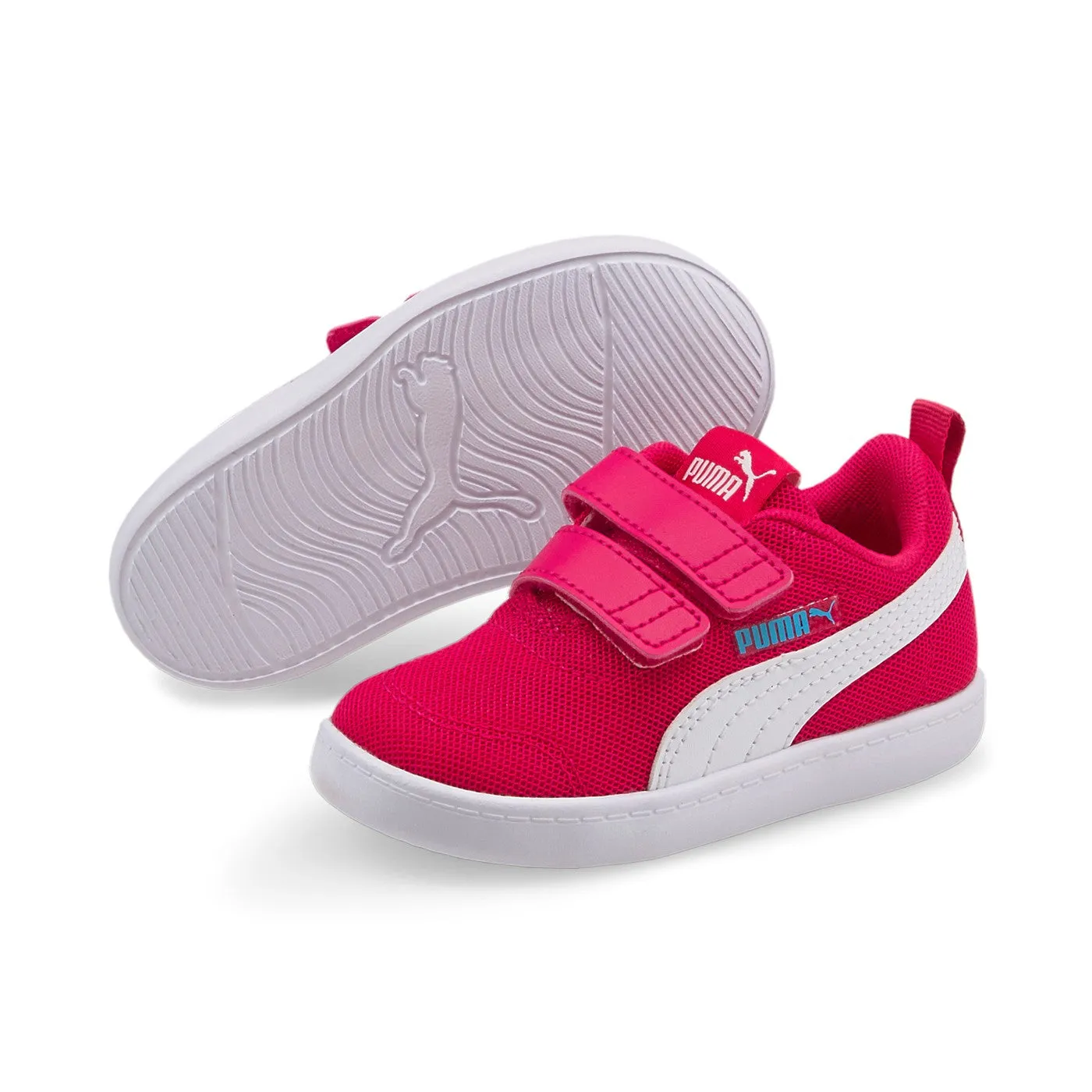 Puma girls' sneakers with tear-off closure Courtflex V2 Mesh V Inf 371759 11 fuchsia