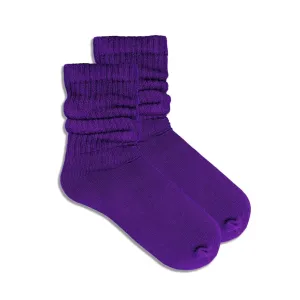 Purple Slouch Socks (Adult Medium - Women's Shoe Sizes 5-10)