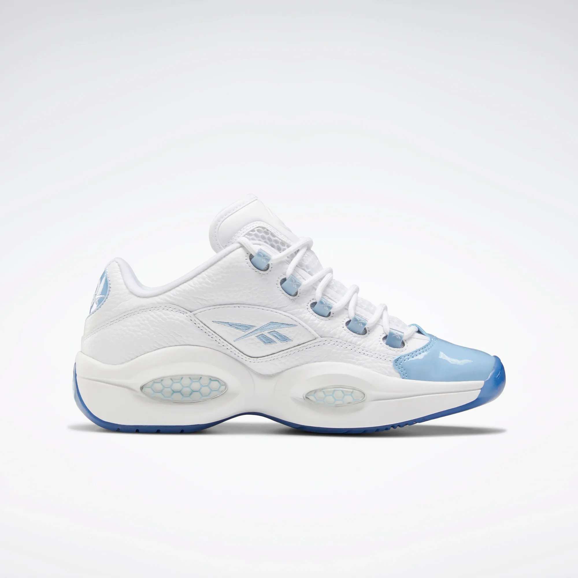 Reebok Men's Question Low Basketball Shoes - White / Fluid Blue / Reebok Ice-A1