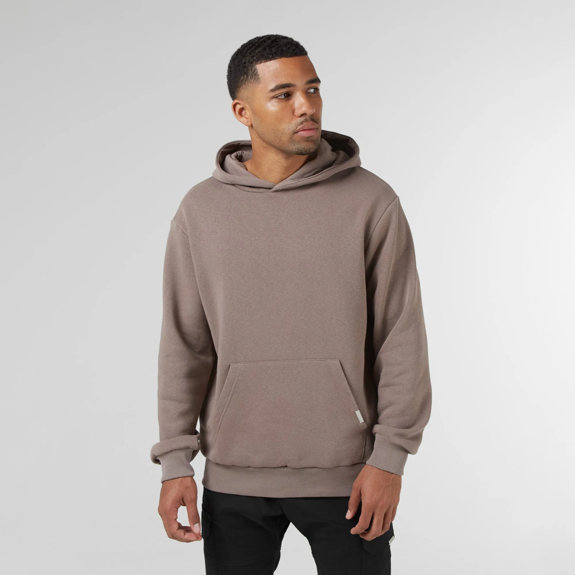 Relaxed Fit Hoodie | Washed Brown