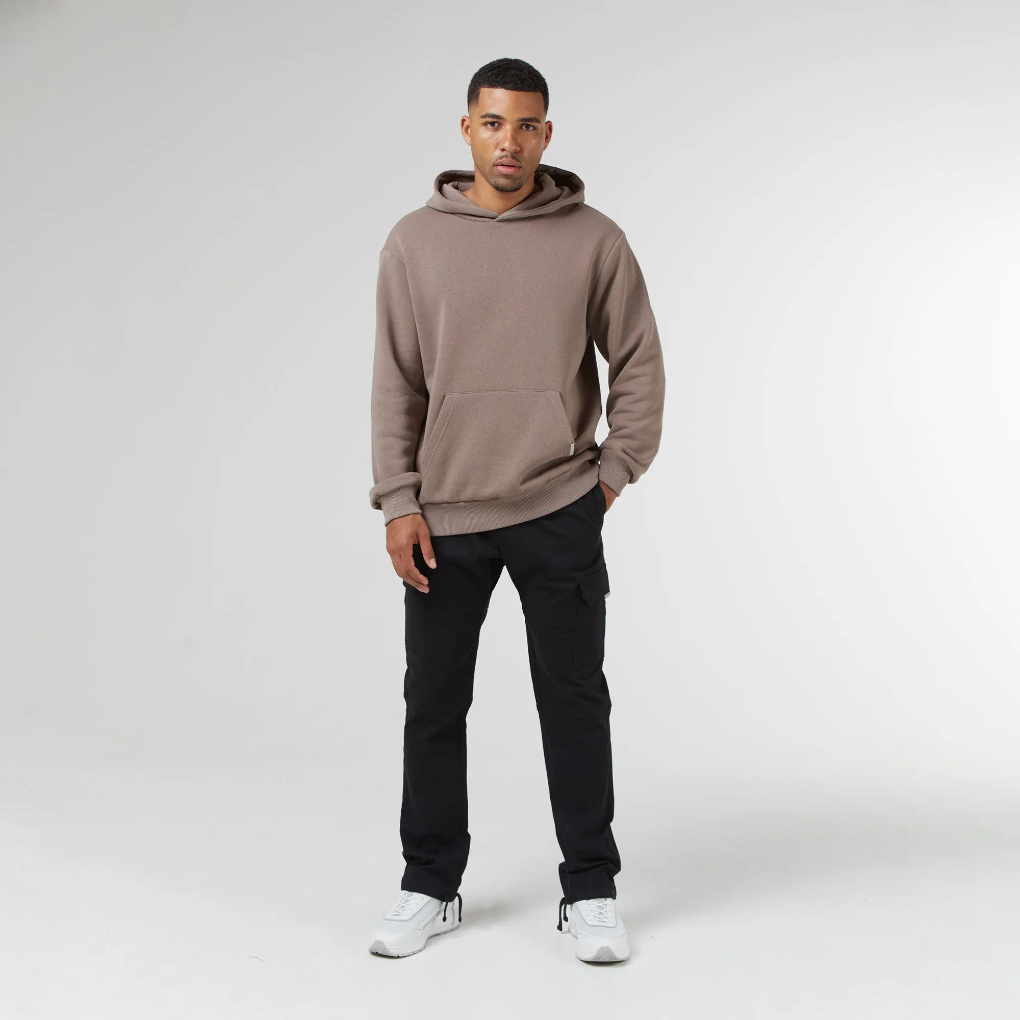 Relaxed Fit Hoodie | Washed Brown