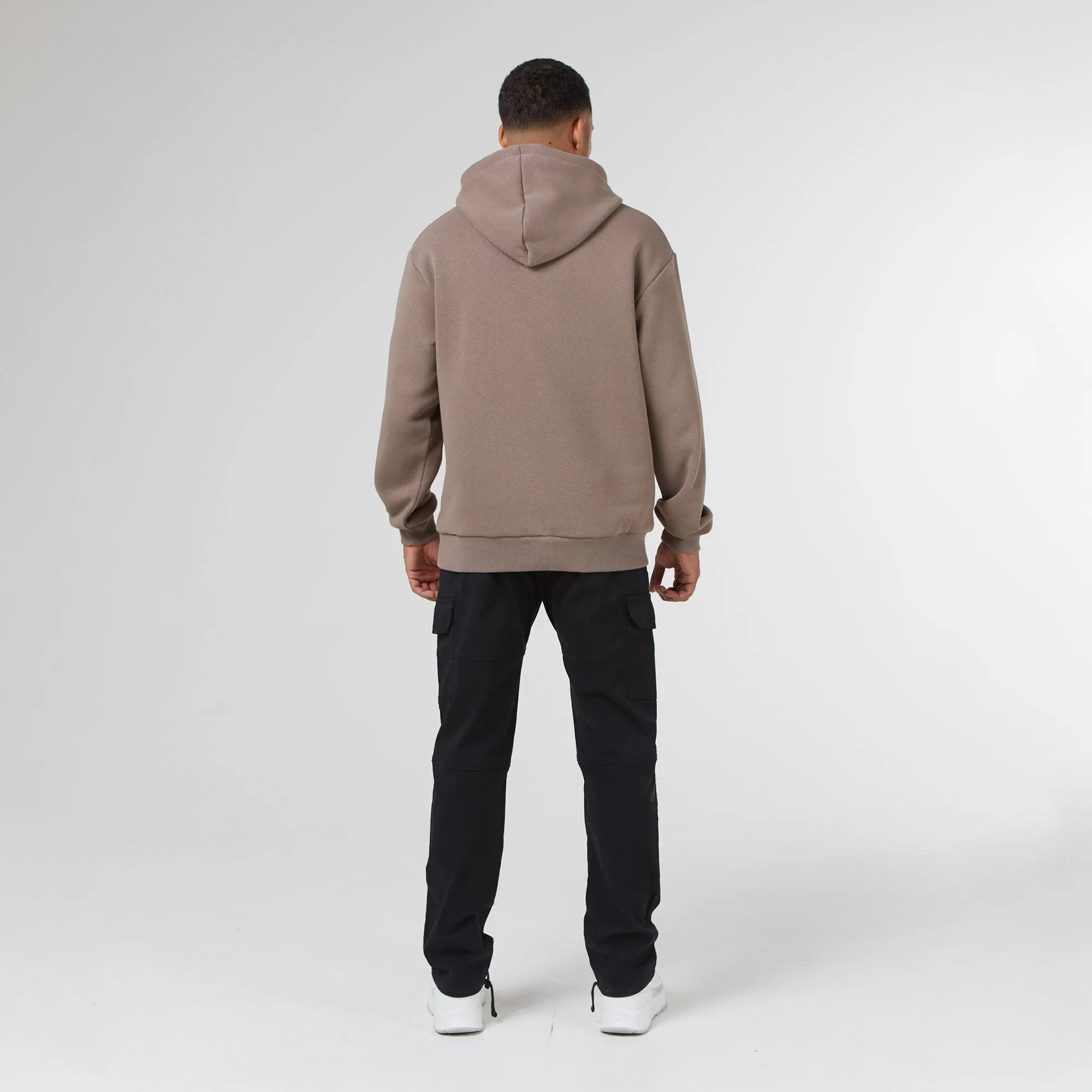 Relaxed Fit Hoodie | Washed Brown