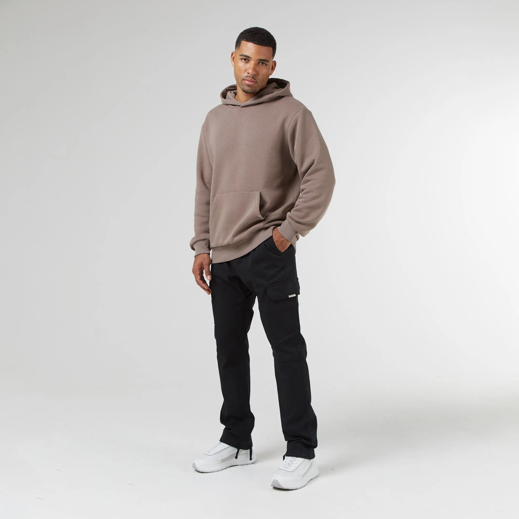 Relaxed Fit Hoodie | Washed Brown