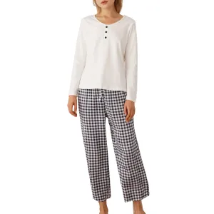 RH Women's Pajamas Sets Long Sleeve with Striped Pants Sleepwear Pj Set RHW4023