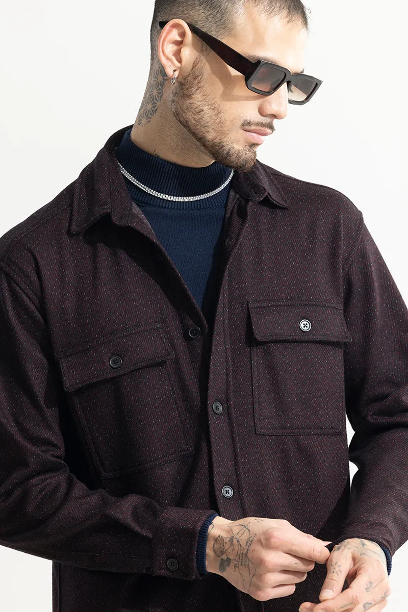 Spoondrift Maroon Overshirt