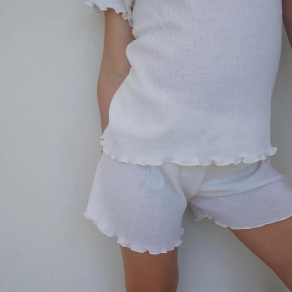 Tothemoon ☾ - Shorts - Curled ends - Wool & silk - Pointelle