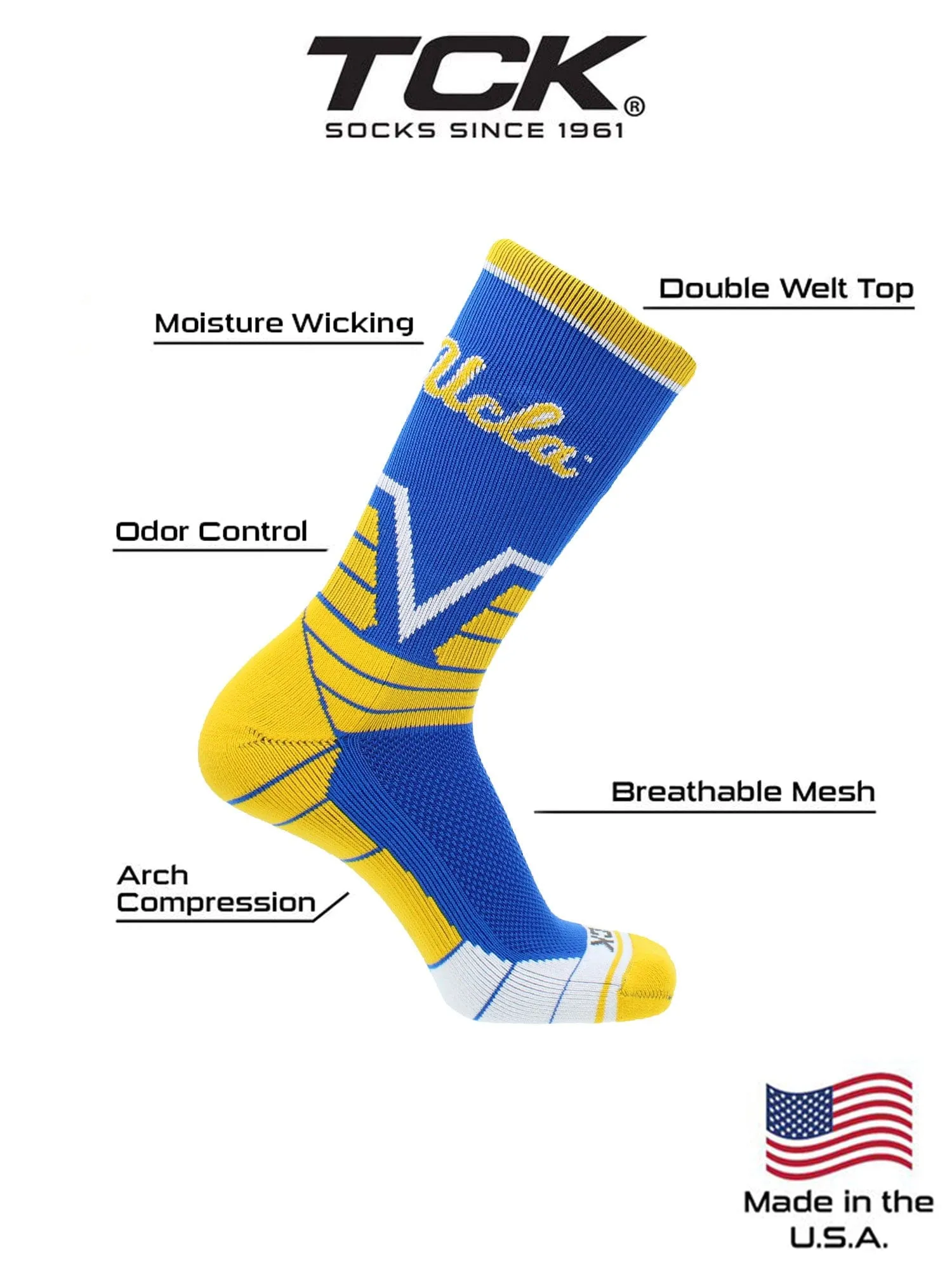 UCLA Bruins Socks Victory Crew