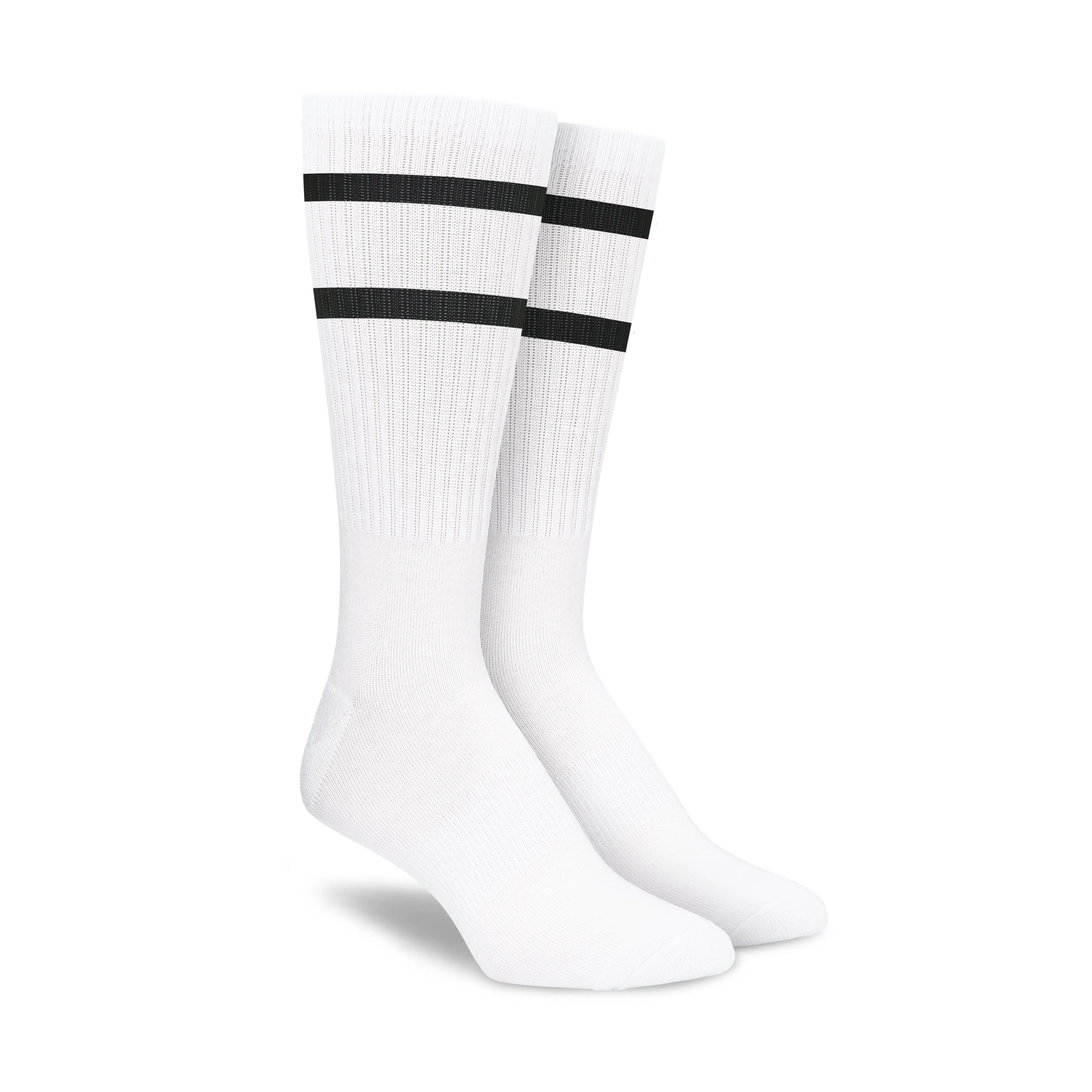 White Black Stripe Crew - 3 Pack